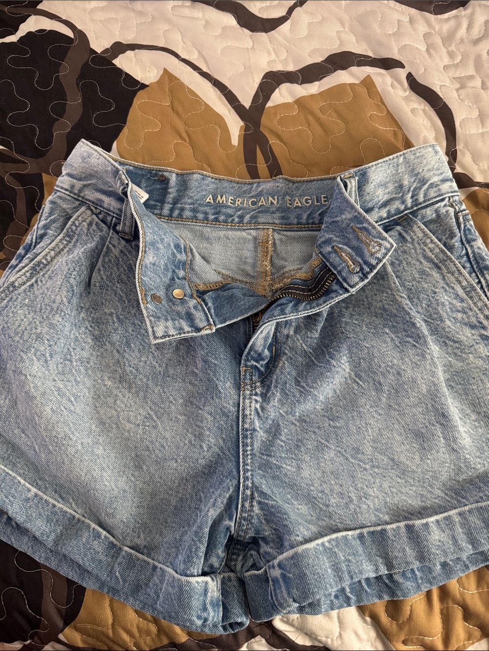 American Eagle Outfitters Light Blue Denim Kids Shorts